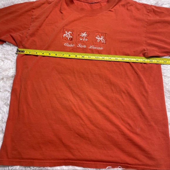 Cabo Vintage Orange Embroidery T Shirt - Picture 4 of 5